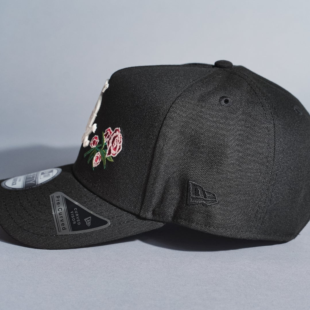 NEW ERA 9FIFTY A-FRAME BLACK CHICAGO WHITE SOX SNAPBACK W/ ROSES + 2003 ALL STAR GAME SIDE PATCH