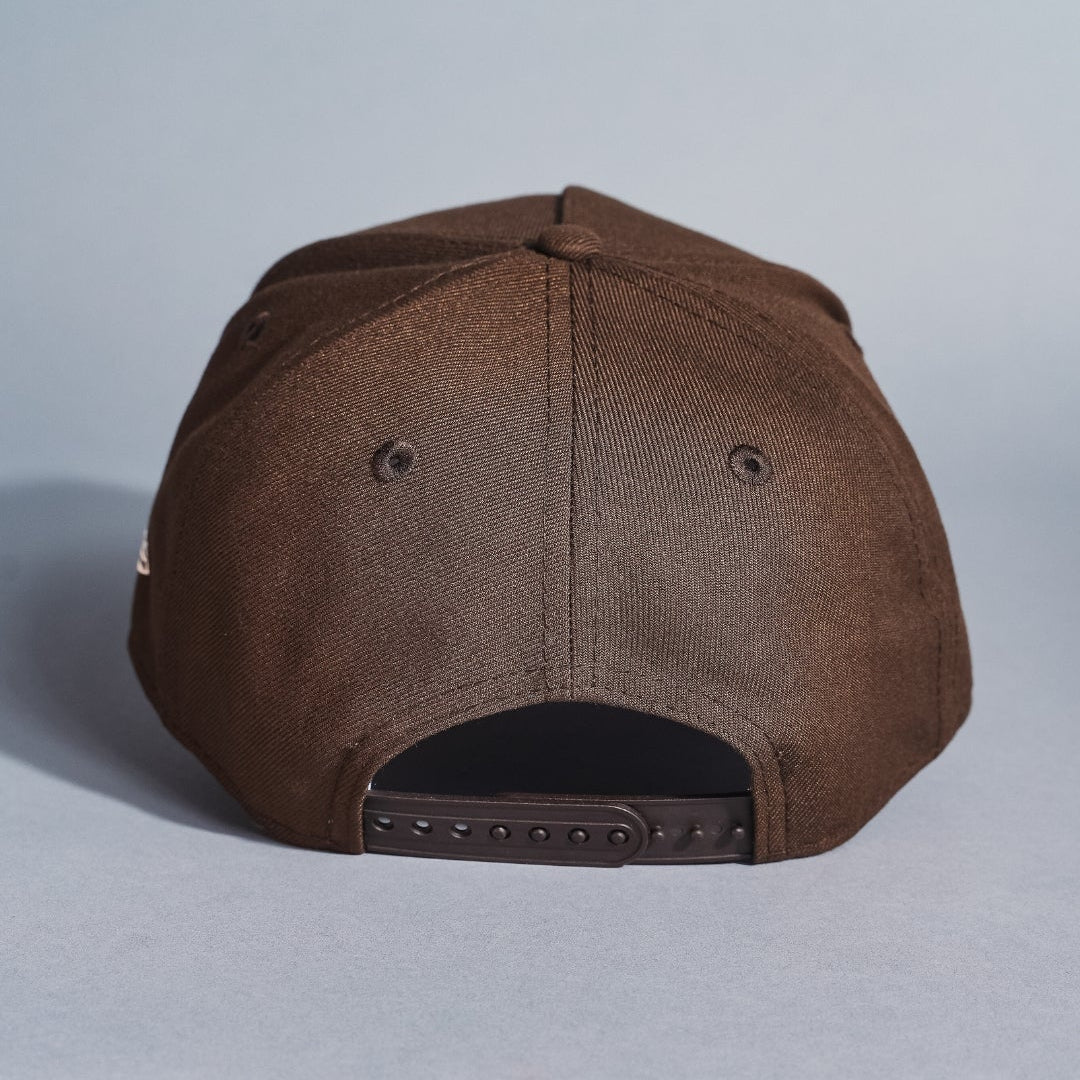 NEW ERA 9FIFTY A-FRAME BROWN HOUSTON ASTROS SNAPBACK W/ 45TH ANNIVERSARY SIDE PATCH