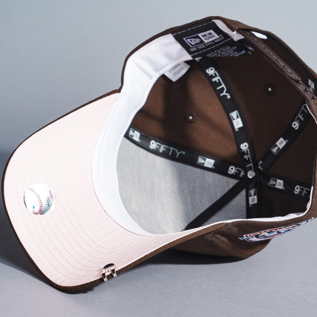 NEW ERA 9FIFTY A-FRAME BROWN HOUSTON ASTROS SNAPBACK W/ 45TH ANNIVERSARY SIDE PATCH