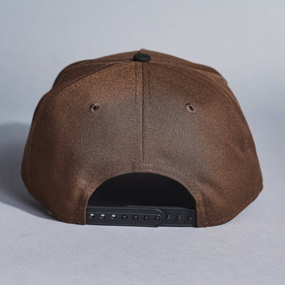 NEW ERA 9FIFTY A-FRAME BROWN/BLACK LOS ANGELES DODGERS JAPANESE SCRIPT W/ "SHOHEI OHTANI" SIDE PATCH