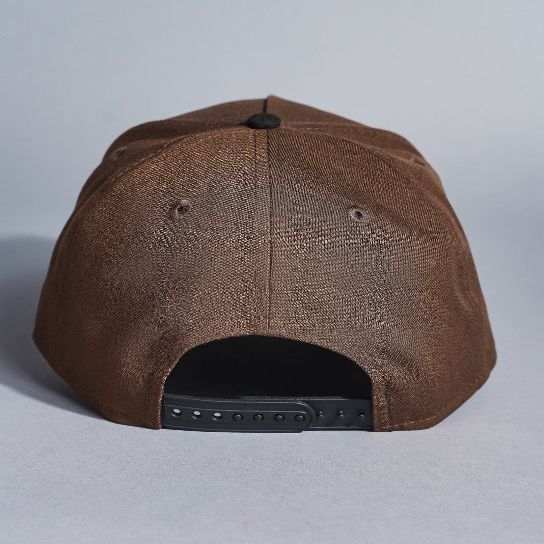 NEW ERA 9FIFTY A-FRAME BROWN/BLACK LOS ANGELES DODGERS "SHOHEI OHTANI" SCRIPT W/ LA LOGO SIDE PATCH