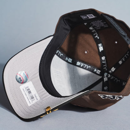 NEW ERA 9FIFTY A-FRAME BROWN/BLACK LOS ANGELES DODGERS "SHOHEI OHTANI" SCRIPT W/ LA LOGO SIDE PATCH