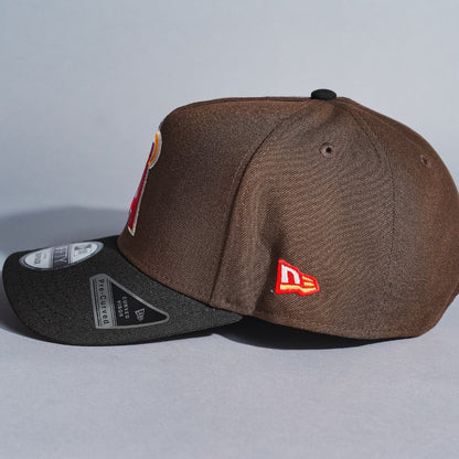 NEW ERA 9FIFTY A-FRAME BROWN/BLACK ANAHEIM ANGELS SNAPBACK W/ 1989 ALL STAR GAME SIDE PATCH