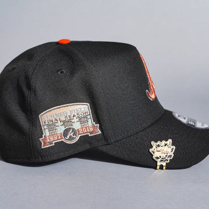 NEW ERA 9FIFTY A-FRAME BLACK ATLANTA BRAVES SNAPBACK W/ TURNER FIELD SIDE PATCH