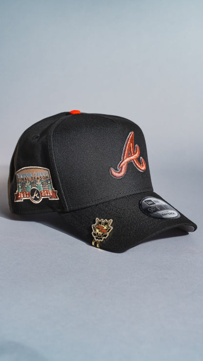NEW ERA 9FIFTY A-FRAME BLACK ATLANTA BRAVES SNAPBACK W/ TURNER FIELD SIDE PATCH