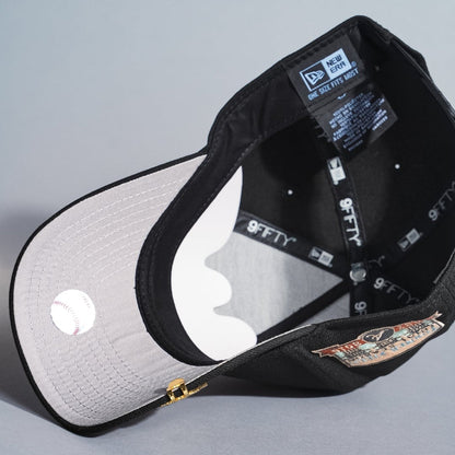 NEW ERA 9FIFTY A-FRAME BLACK ATLANTA BRAVES SNAPBACK W/ TURNER FIELD SIDE PATCH