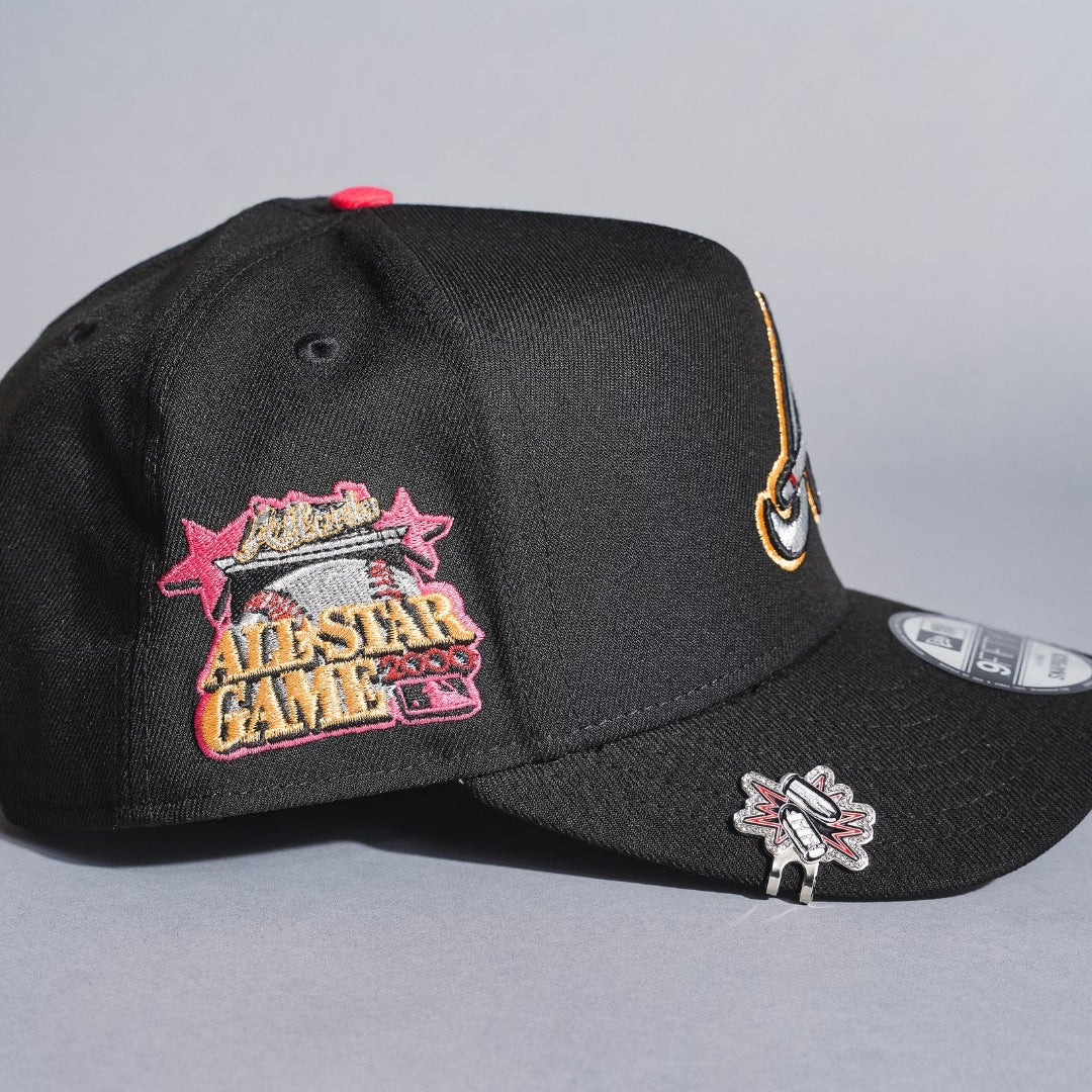 NEW ERA 9FIFTY A-FRAME BLACK ATLANTA BRAVES SNAPBACK W/ 2000 ALL STAR GAME SIDE PATCH