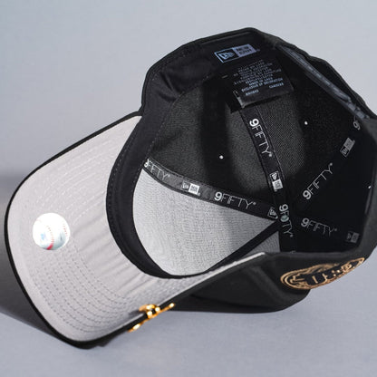 NEW ERA 9FIFTY A-FRAME BLACKED OUT TORONTO BLUE JAYS SNAPBACK W/ 30TH ANNIVERSARY SIDE PATCH