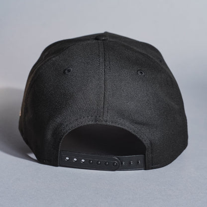 NEW ERA 9FIFTY A-FRAME BLACK SAN DIEGO PADRES SNAPBACK W/ PETCO PARK SIDE PATCH