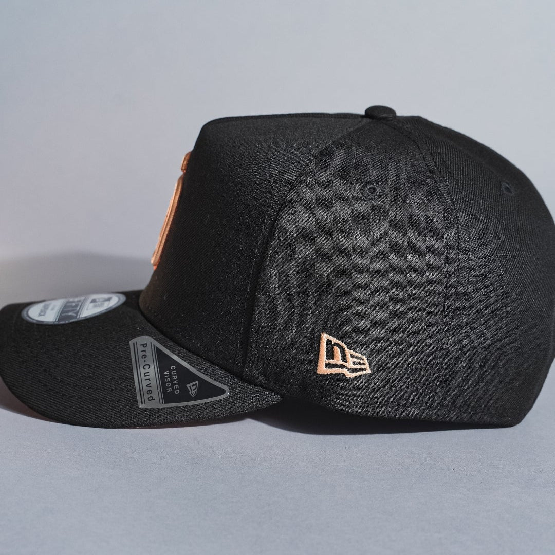 NEW ERA 9FIFTY A-FRAME BLACK SAN DIEGO PADRES SNAPBACK W/ PETCO PARK SIDE PATCH