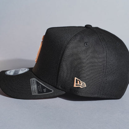 NEW ERA 9FIFTY A-FRAME BLACK SAN DIEGO PADRES SNAPBACK W/ PETCO PARK SIDE PATCH