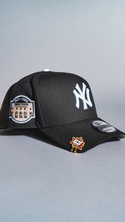NEW ERA 9FIFTY A-FRAME BLACK NEW YORK YANKEES SNAPBACK W/ YANKEE STADIUM SIDE PATCH