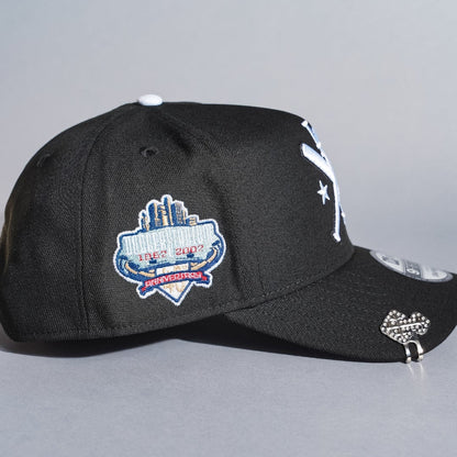 NEW ERA 9FIFTY A-FRAME BLACK LOS ANGELES DODGERS SNAPBACK W/ 40TH ANNIVERSARY SIDE PATCH
