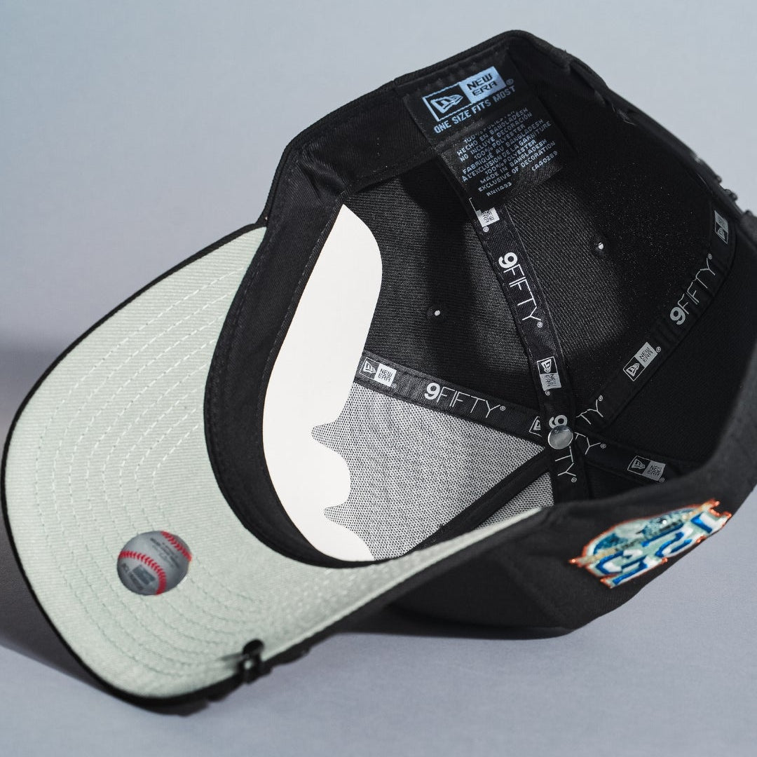 NEW ERA 9FIFTY A-FRAME BLACK CHICAGO WHITE SOX SNAPBACK W/ 125TH SEASON SIDE PATCH
