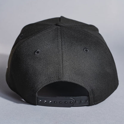 NEW ERA 9FIFTY A-FRAME BLACK UPSIDE DOWN LOS ANGELES DODGERS SNAPBACK W/ 40TH ANNIVERSARY SIDE PATCH