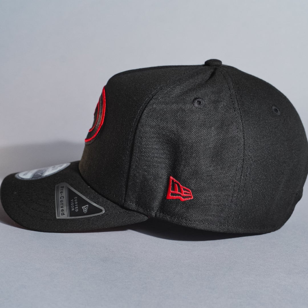 NEW ERA 9FIFTY A-FRAME BLACK ARIZONA DIAMONDBACKS SNAPBACK W/ OUTLINE + 1998 INAUGURAL SEASON SIDE PATCH