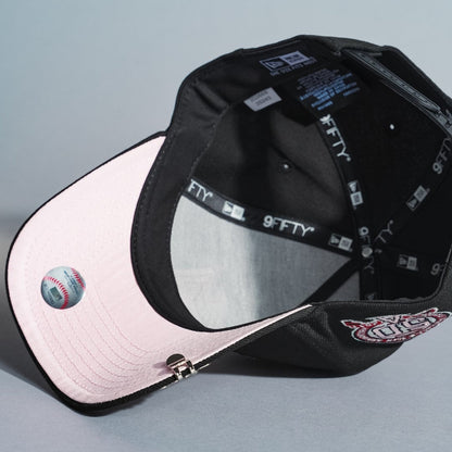 NEW ERA 9FIFTY A-FRAME BLACK ANAHEIM ANGELS SNAPBACK W/ 50TH ANNIVERSARY SIDE PATCH