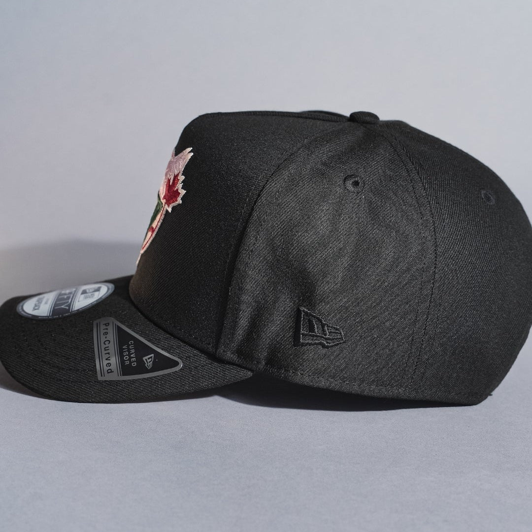 NEW ERA 9FIFTY A-FRAME BLACK TORONTO BLUE JAYS SNAPBACK W/ 1992 WORLD SERIES SIDE PATCH