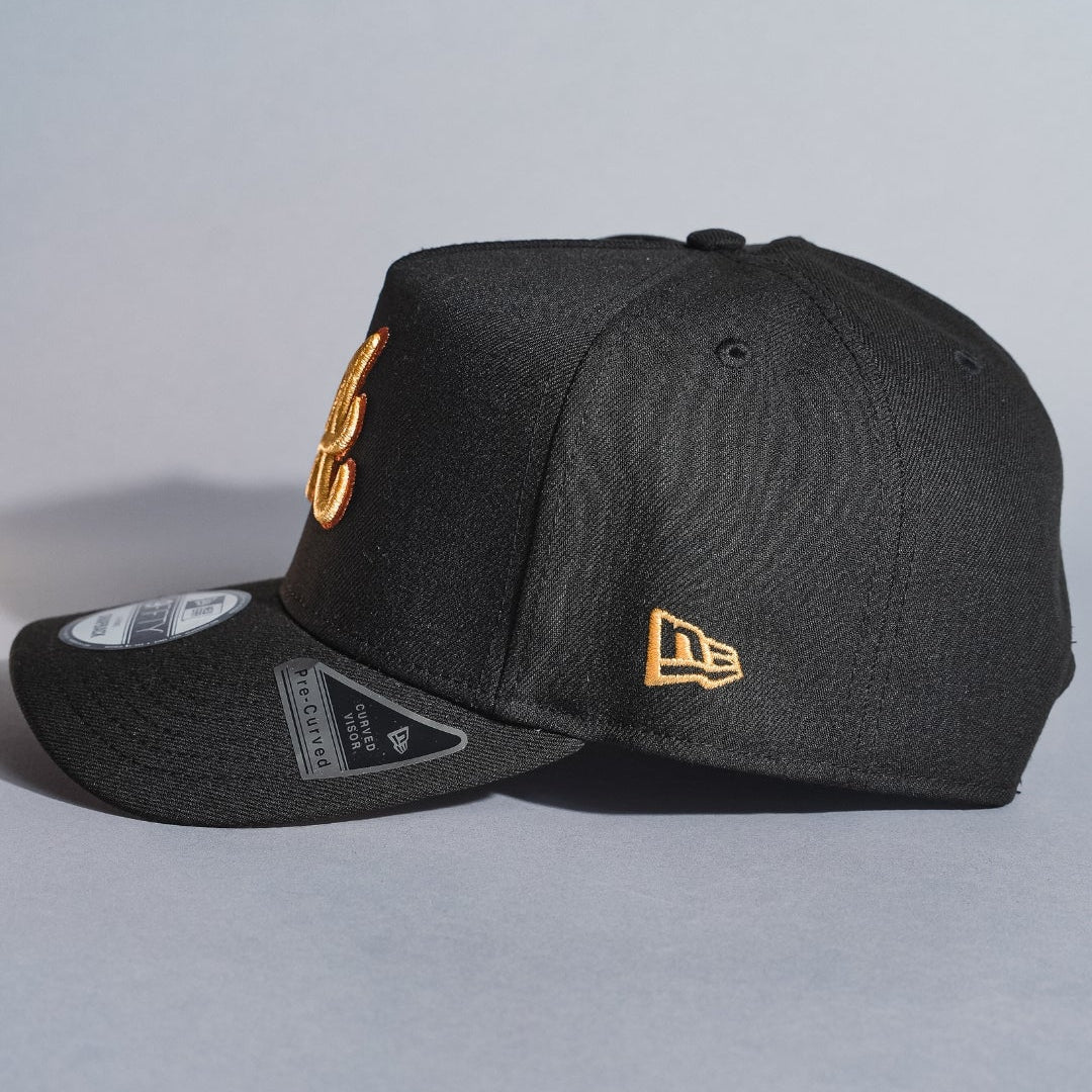 NEW ERA 9FIFTY A-FRAME BLACK ATLANTA BRAVES SNAPBACK W/ 2000 ALL STAR GAME SIDE PATCH