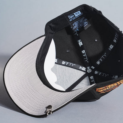 NEW ERA 9FIFTY A-FRAME BLACK ATLANTA BRAVES SNAPBACK W/ 2000 ALL STAR GAME SIDE PATCH