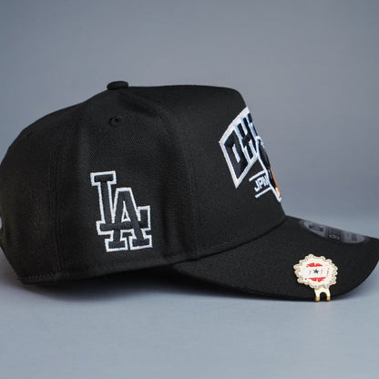 NEW ERA 9FIFTY A-FRAME BLACK LOS ANGELES DODGERS "SHOHEI OHTANI" SCRIPT W/ LA LOGO SIDE PATCH
