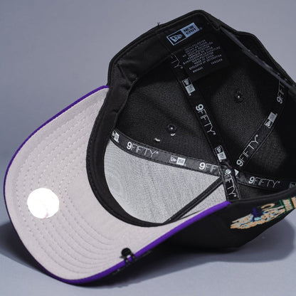 NEW ERA 9FIFTY A-FRAME BLACK/PURPLE CHICAGO CUBS SNAPBACK W/ TOKYO SERIES SIDE PATCH
