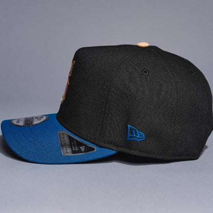 NEW ERA 9FIFTY A-FRAME BLACK/BLUE SEATTLE MARINERS SNAPBACK W/ ANNIVERSARY SIDE PATCH