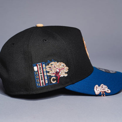 NEW ERA 9FIFTY A-FRAME BLACK/BLUE CHICAGO CUBS SNAPBACK W/ TOKYO SERIES SIDE PATCH
