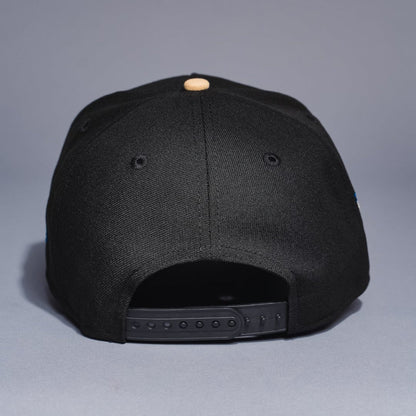 NEW ERA 9FIFTY A-FRAME BLACK/BLUE CHICAGO CUBS SNAPBACK W/ TOKYO SERIES SIDE PATCH