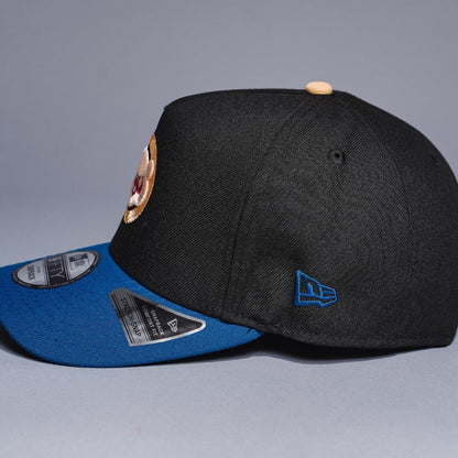 NEW ERA 9FIFTY A-FRAME BLACK/BLUE CHICAGO CUBS SNAPBACK W/ TOKYO SERIES SIDE PATCH
