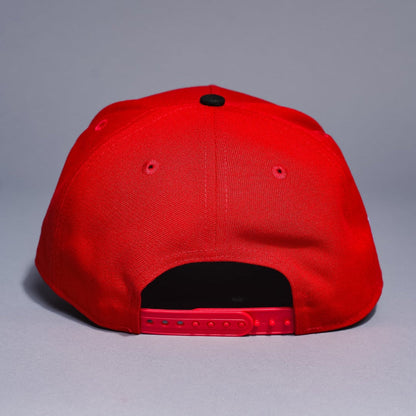 NEW ERA 9FIFTY A-FRAME DARK RED/BLACK CHARROS DE JALISCO SNAPBACK W/ MEXICO FLAG SIDE PATCH
