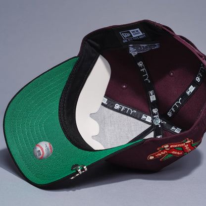 NEW ERA 9FIFTY A-FRAME BURGUNDY/BLACK BOSTON RED SOX SNAPBACK W/ ALL STAR GAME SIDE PATCH