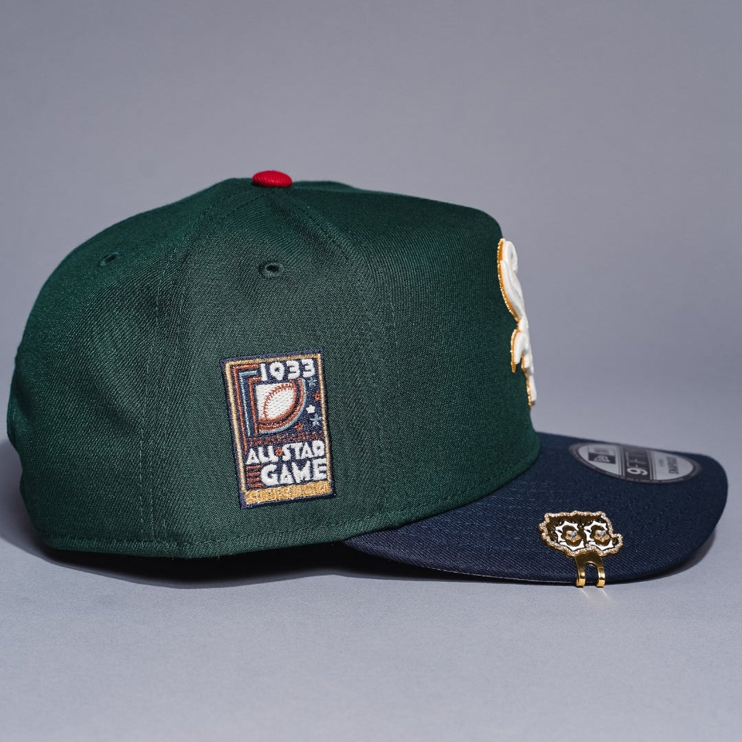 NEW ERA 9FIFTY A-FRAME FOREST GREEN/NAVY CHICAGO WHITE SOX SNAPBACK W/ ALL STAR GAME SIDE PATCH
