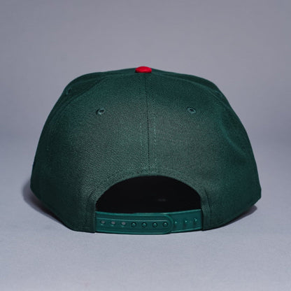 NEW ERA 9FIFTY A-FRAME FOREST GREEN/NAVY CHICAGO WHITE SOX SNAPBACK W/ ALL STAR GAME SIDE PATCH