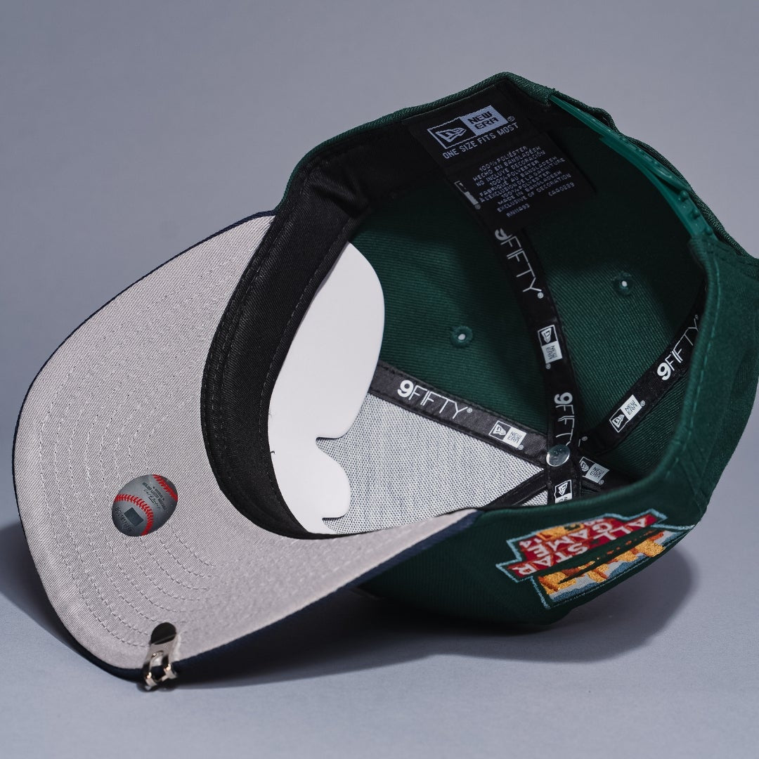 NEW ERA 9FIFTY A-FRAME FOREST GREEN/NAVY MINNESOTA TWINS SNAPBACK W/ALL STAR GAME SIDE PATCH