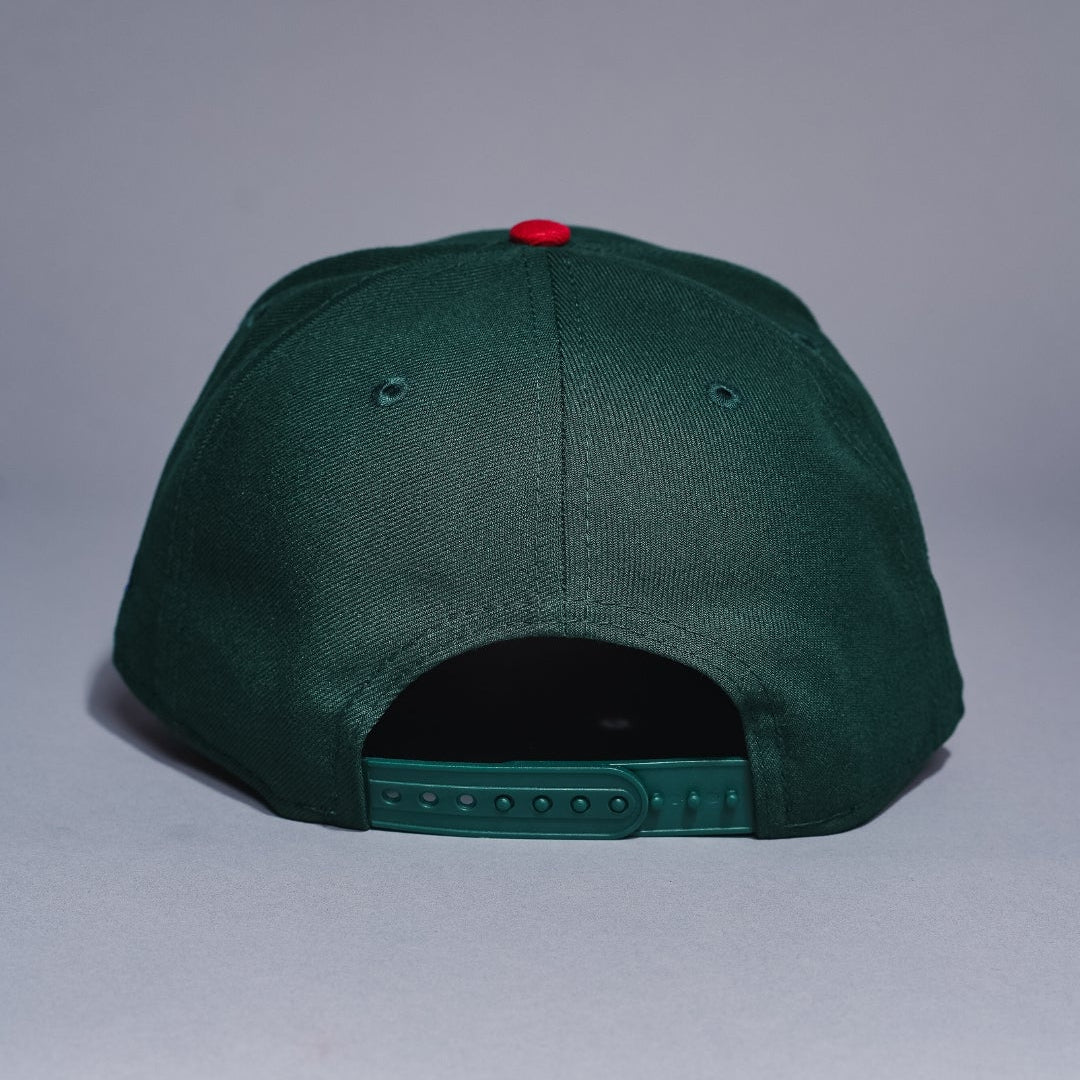 NEW ERA 9FIFTY A-FRAME FOREST GREEN/NAVY DETROIT TIGERS SNAPBACK W/ ALL STAR GAME SIDE PATCH