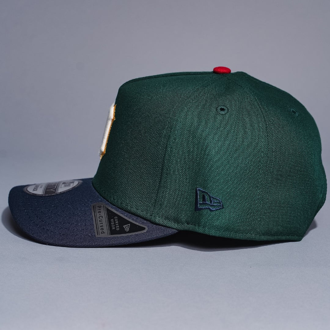 NEW ERA 9FIFTY A-FRAME FOREST GREEN/NAVY DETROIT TIGERS SNAPBACK W/ ALL STAR GAME SIDE PATCH