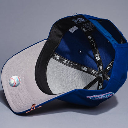 NEW ERA 9FIFTY A-FRAME BLUE UPSIDE DOWN LOS ANGELES DODGERS SNAPBACK W/ 60TH ANNIVERSARY SIDE PATCH