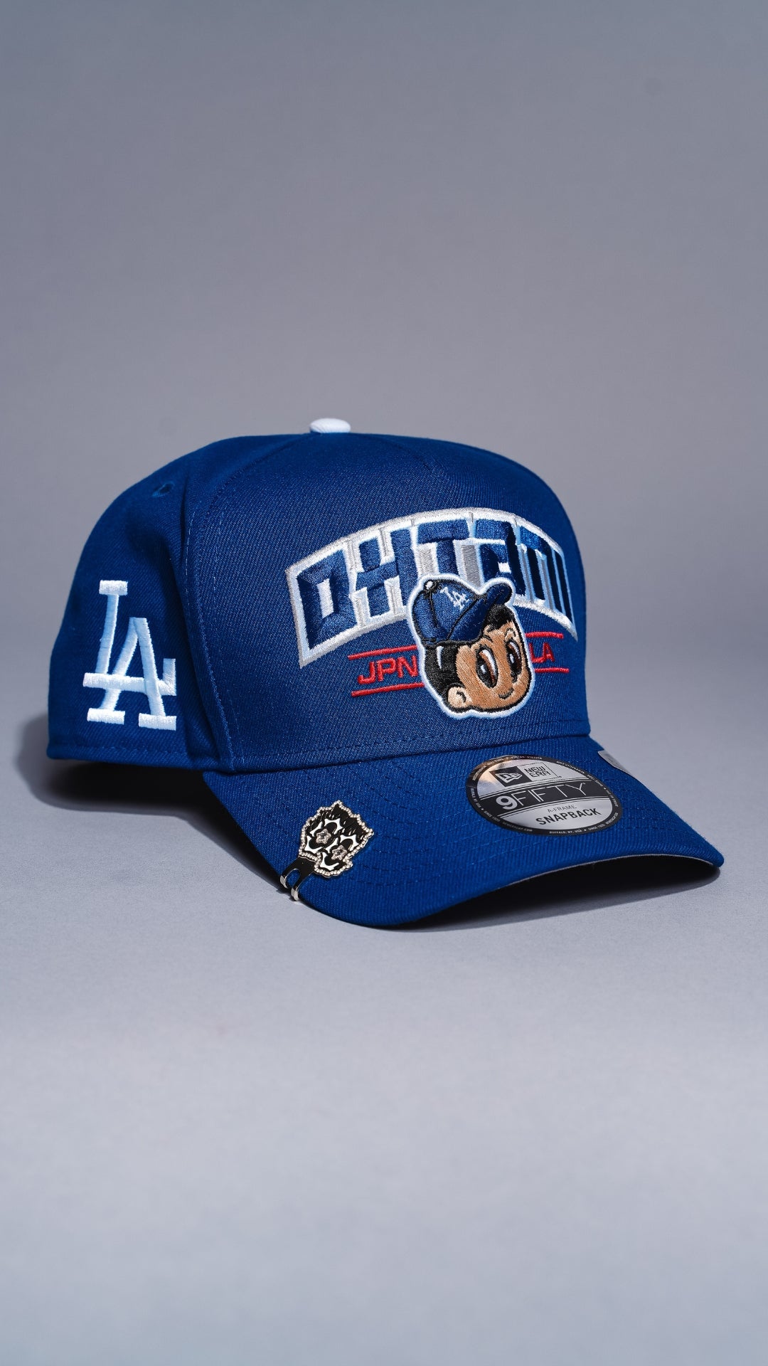 NEW ERA 9FIFTY A-FRAME BLUE LOS ANGELES DODGERS "SHOHEI OHTANI" SCRIPT W/ LA LOGO SIDE PATCH