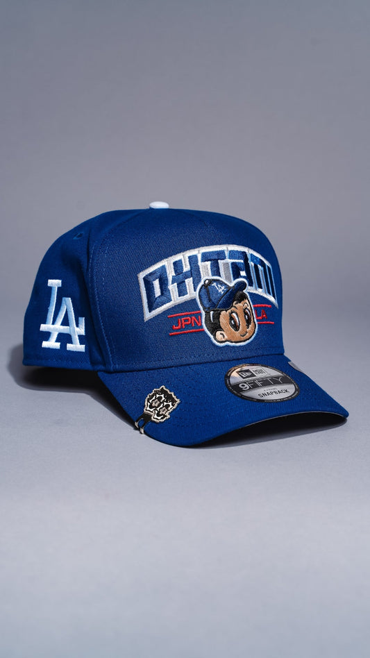 NEW ERA 9FIFTY A-FRAME BLUE LOS ANGELES DODGERS "SHOHEI OHTANI" SCRIPT W/ LA LOGO SIDE PATCH
