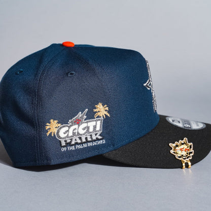 NEW ERA 9FIFTY A-FRAME NAVY/BLACK HOUSTON ASTROS SNAPBACK W/ CACTI PARK SIDE PATCH