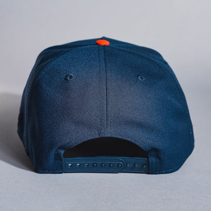 NEW ERA 9FIFTY A-FRAME NAVY/BLACK HOUSTON ASTROS SNAPBACK W/ CACTI PARK SIDE PATCH
