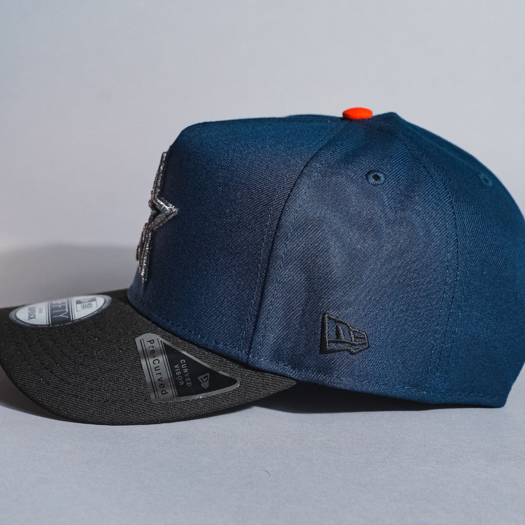 NEW ERA 9FIFTY A-FRAME NAVY/BLACK HOUSTON ASTROS SNAPBACK W/ CACTI PARK SIDE PATCH