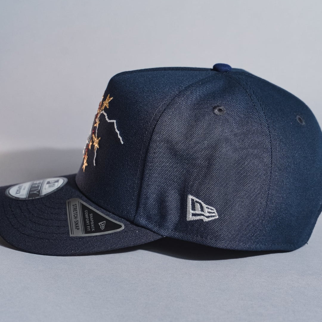 NEW ERA 9FIFTY A-FRAME DARK NAVY LOS ANGELES DODGERS SNAPBACK W/ 1984 OLYMPIC SIDE PATCH