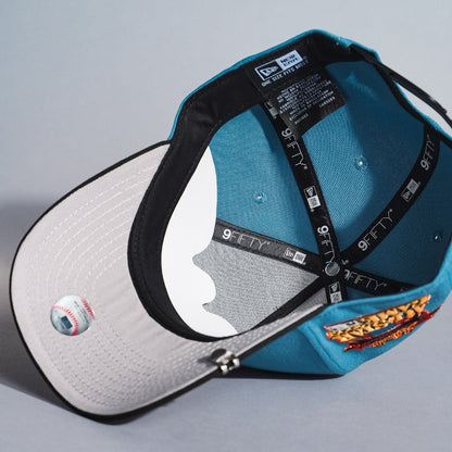 NEW ERA 9FIFTY A-FRAME SKY BLUE/BLACK ATLANTA BRAVES SNAPBACK W/ 2000 ALL STAR GAME SIDE PATCH