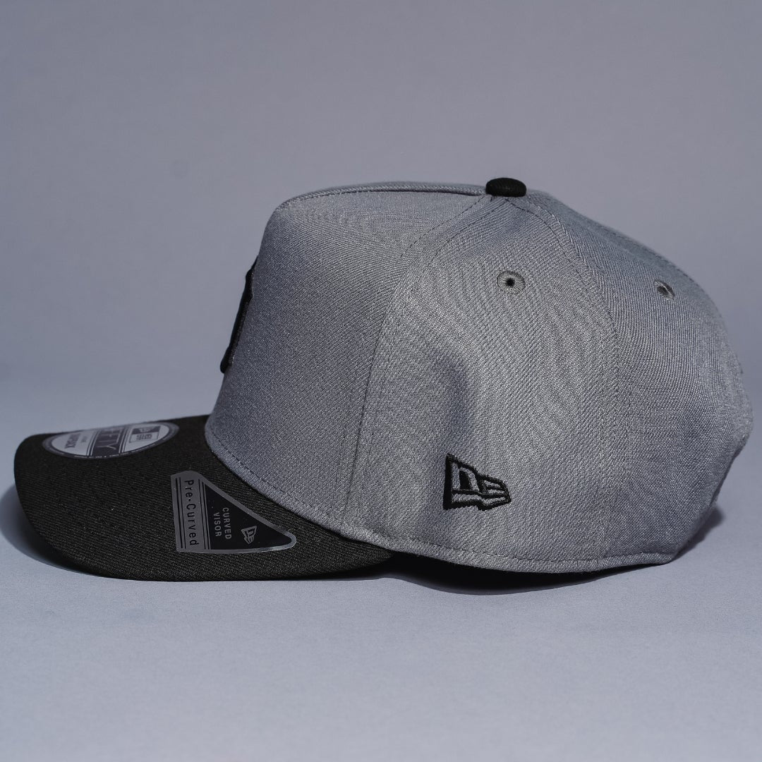 NEW ERA 9FIFTY A-FRAME GREY/BLACK DETROIT TIGERS SNAPBACK W TIGER STADIUM /SIDE PATCH