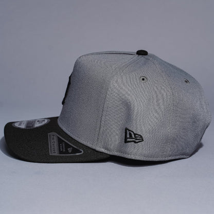 NEW ERA 9FIFTY A-FRAME GREY/BLACK DETROIT TIGERS SNAPBACK W TIGER STADIUM /SIDE PATCH