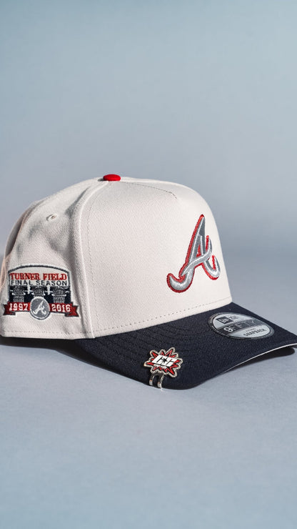 NEW ERA 9FIFTY A-FRAME SMOKE GREY ATLANTA BRAVES SNAPBACK W/ TURNER FIELD SIDE PATCH