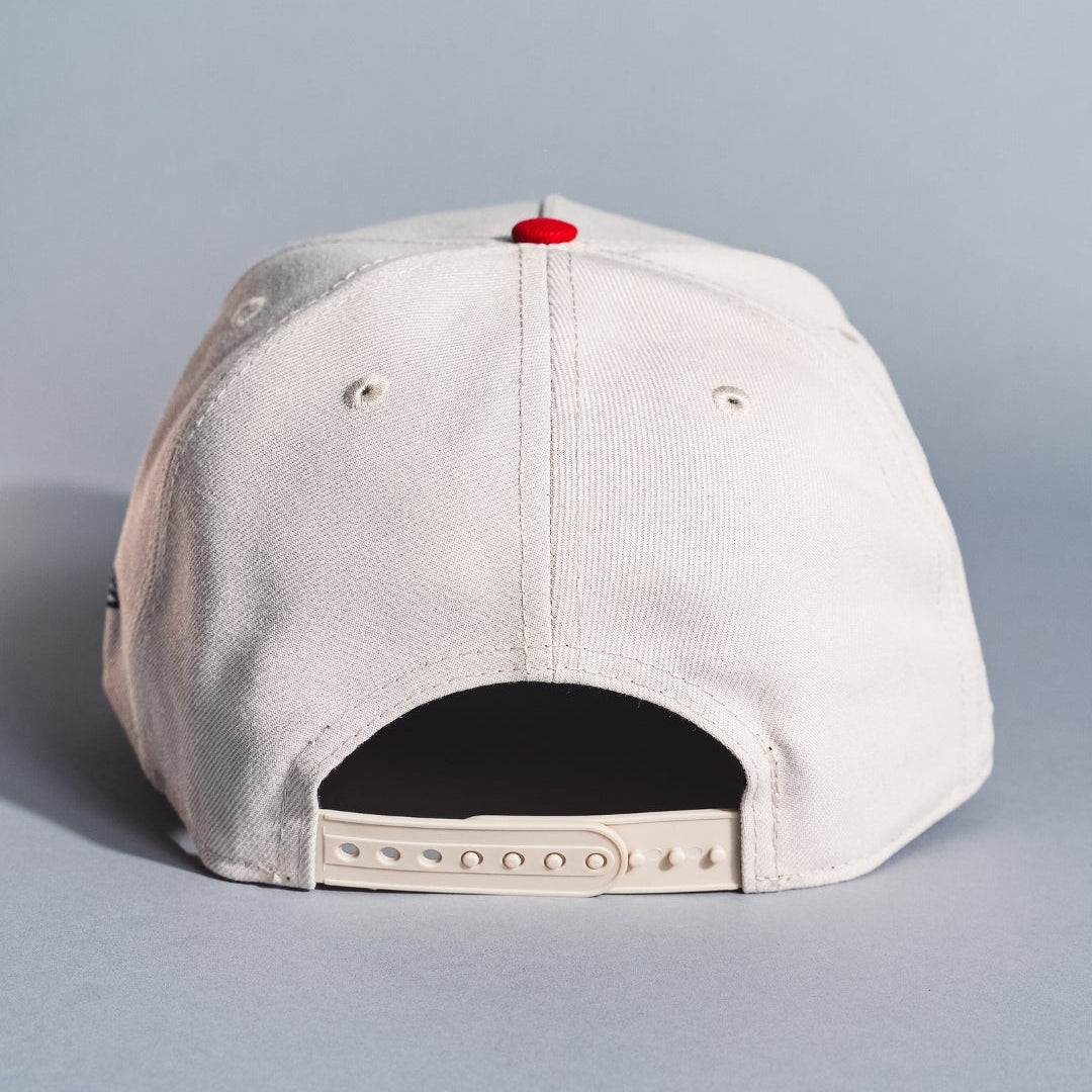 NEW ERA 9FIFTY A-FRAME SMOKE GREY ATLANTA BRAVES SNAPBACK W/ TURNER FIELD SIDE PATCH