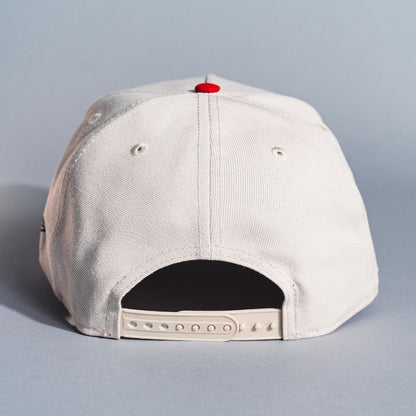 NEW ERA 9FIFTY A-FRAME SMOKE GREY ATLANTA BRAVES SNAPBACK W/ TURNER FIELD SIDE PATCH